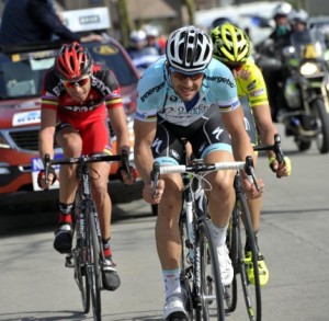 La fuga di Boonen con Ballan e Pozzato al Fiandre