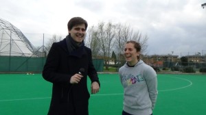 Con il portiere del Cus e della nazionale italiana di Hockey Martina Chirico