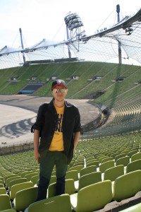 Io all'Olympiastadion di Monaco di Baviera