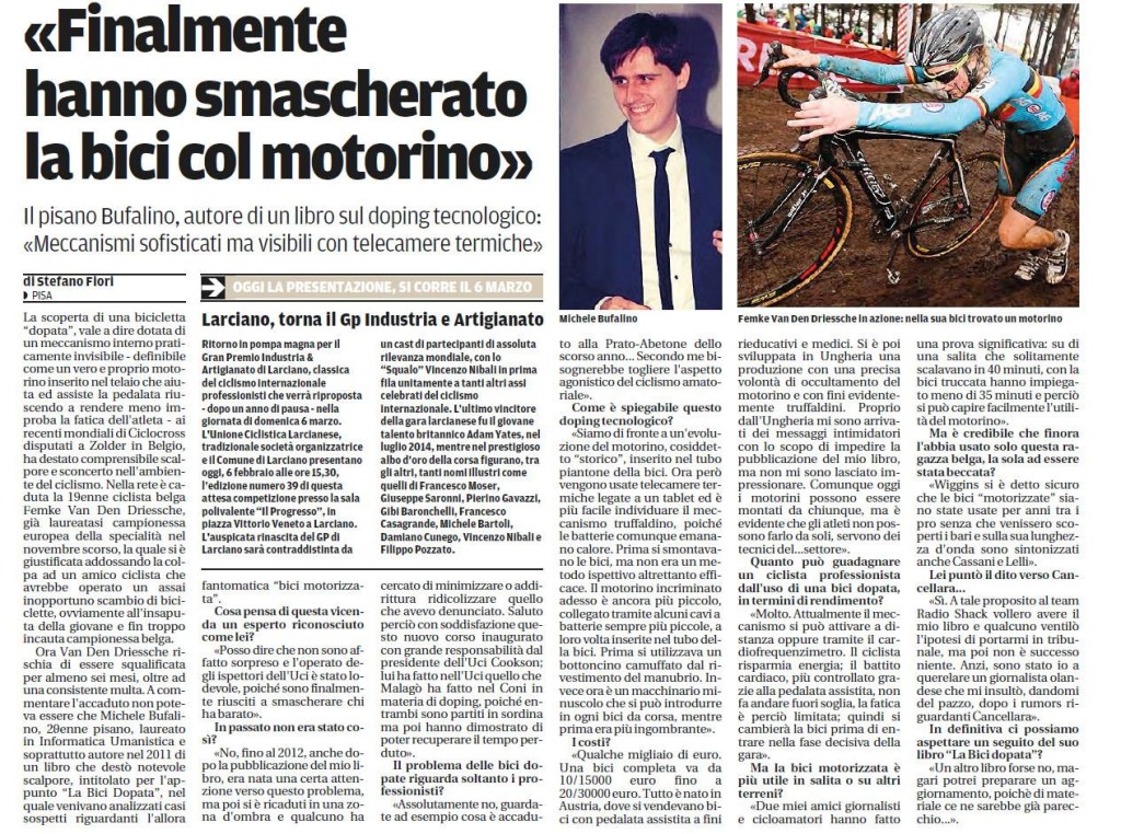 L'intervista su Il Tirreno