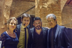 Che quartetto! Con Mariachiara De Neri, mister Gattuso e il presidente Corrado. Foto Malasoma